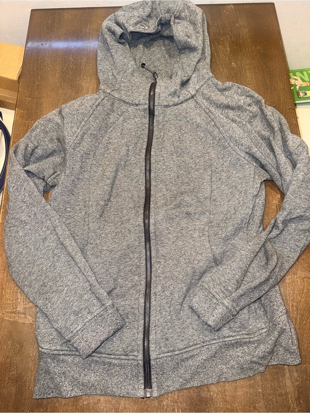 lululemon athletica Heather Gray Full-Zip Hooded Sweatshirt